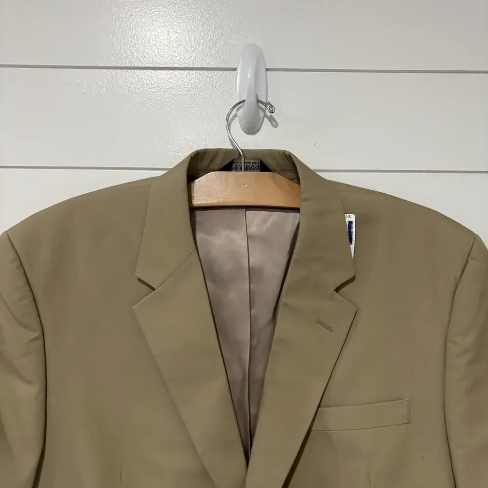 Jos A Bank | Blazer Jacket Tan Career Business NWT- Size 44 Short